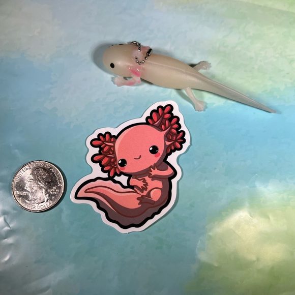 TumTumlotl Axolotl Crazy Trending WaterProof Single Decor Accent Sticker - Picture 4 of 4